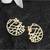 Meila Criss-Cross Golden Half-Circle Stud Earrings