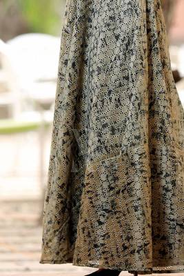 Black Rose Digital Printed Flaired Long Skirt 4