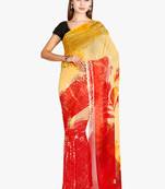 CLASSICATE From The House Of The Chennai Silks Women's Multicolor Georgette Saree With Blouse