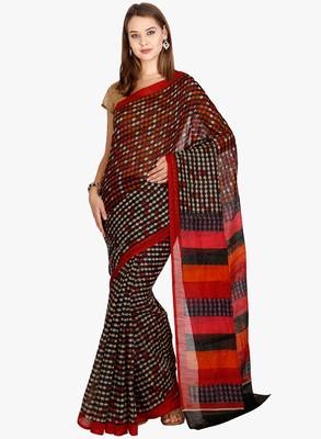 CLASSICATE From The House Of The Chennai Silks Women's Multicolor Bhagalpuri Saree With Blouse 1