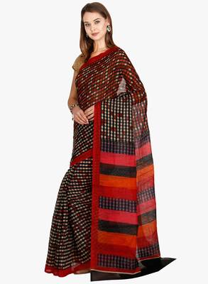 CLASSICATE From The House Of The Chennai Silks Women's Multicolor Bhagalpuri Saree With Blouse 2
