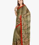 CLASSICATE From The House Of The Chennai Silks Women's Green Bhagalpuri Saree With Blouse