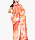CLASSICATE From The House Of The Chennai Silks Women's Multicolor Crepe Saree With Blouse