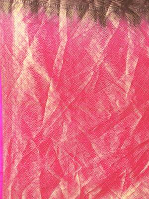 CLASSICATE From The House Of The Chennai Silks Women's Navy Blue Traditional Kanjivaram Silk Saree With Blouse 2