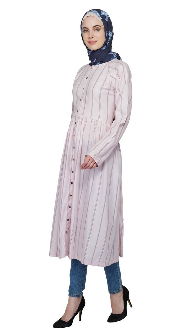 Bubblegum Striped Dress By Ruqsar