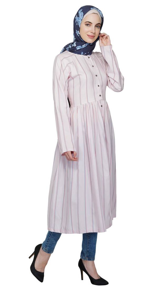 Bubblegum Striped Dress By Ruqsar