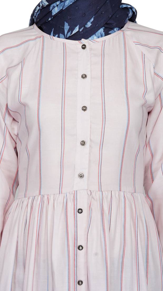 Bubblegum Striped Dress By Ruqsar