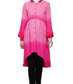Pink Ombre Tunic Dress By Ruqsar