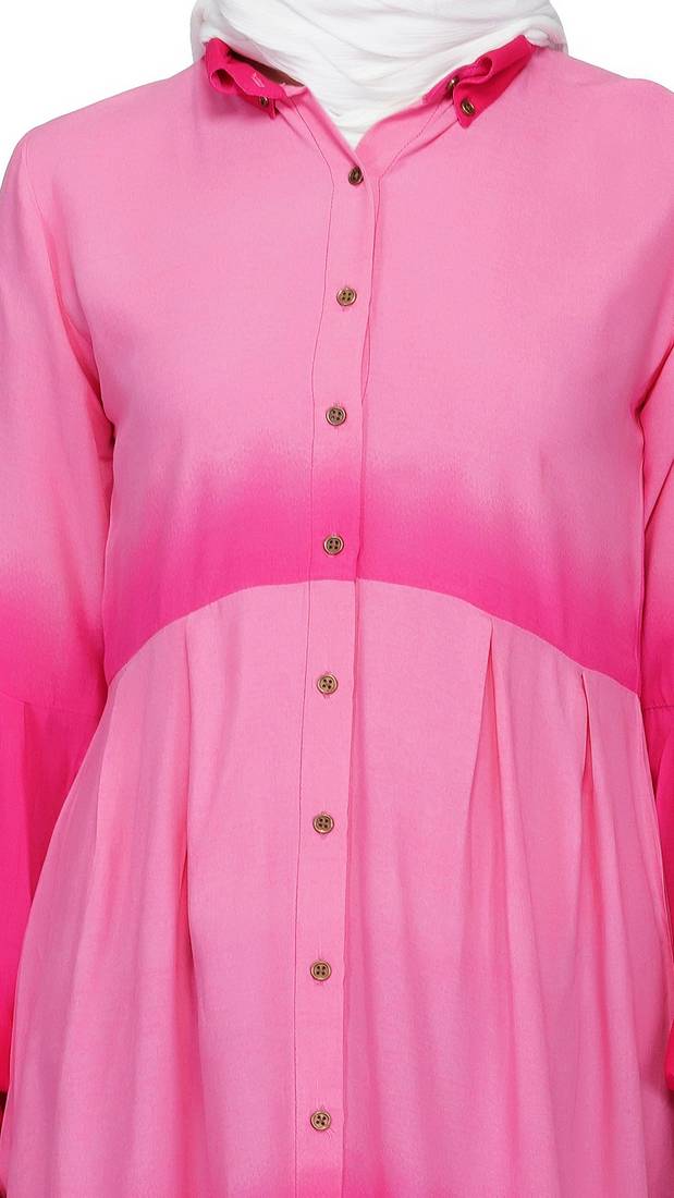 Pink Ombre Tunic Dress By Ruqsar