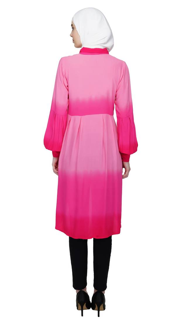 Pink Ombre Tunic Dress By Ruqsar