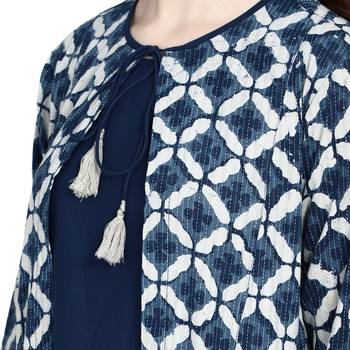 Blue printed cotton ethnic-kurtis 5