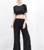 Black Rabari Cotton Backless Padded Blouse