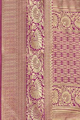 Pink Woven Art Silk Saree With Blouse 4
