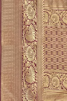 Maroon Woven Art Silk Saree With Blouse