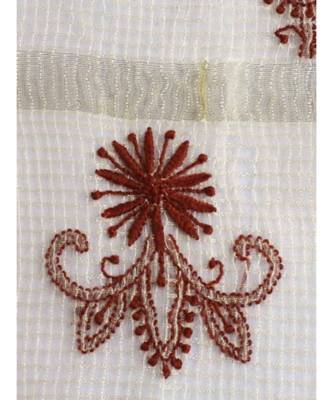 Beige Colour Dupatta with Chikankari & Zari weave 3