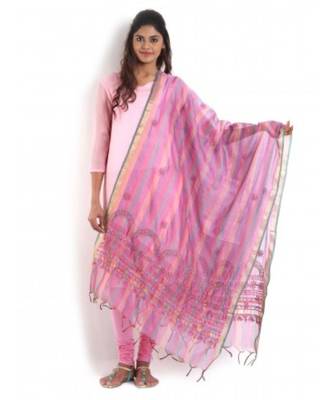 Multicolored Chanderi Dupatta with Chikankari & Kasab work 1