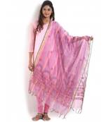 Multicolored Chanderi Dupatta with Chikankari & Kasab work