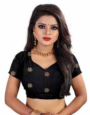   black woven banarasi saree with blouse 2