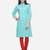 Sky Blue Livan Satin Stitched Women's Kurti