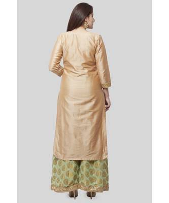 Pistachio Gold Kurti with Kalidaar Palazzo 5
