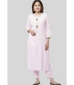 Baby Pink Gotta Straight Kurti with Straight Pants