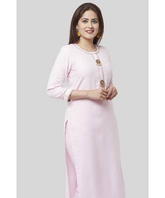 Baby Pink Gotta Straight Kurti with Straight Pants 4