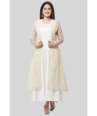 white gown with jacket