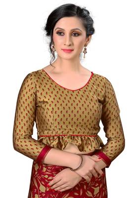 Multicolor printed chiffon saree with blouse 5