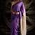 Purple Gheecha Saree With Cream Pallu