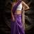 Purple Gheecha Saree With Cream Pallu