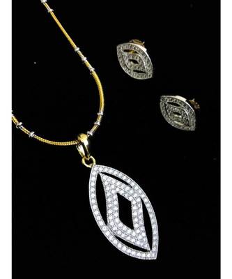 Delicate Americian Diamond Cute Pendatnt Set 1