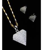 Sweet N Simple Cute Delicate Diamond Pendant Set