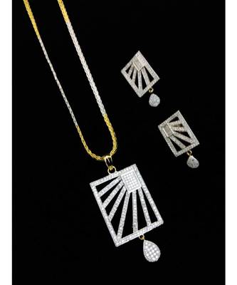 Stylish Designer Diamond Pendant Set 1