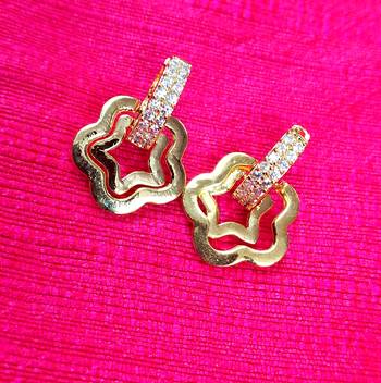 Indo Western Fashion Party Wear All Occasion Flower Earrings 1