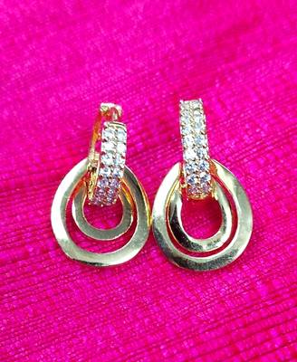 Indo Western Fashion Party Wear Oval Earrings 1
