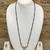 Gold American Diamond Pendant Lankan Black Beaded Single Layer Long Mangalsutra Set With Heart Earrings