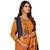 Orange embroidered cotton salwar