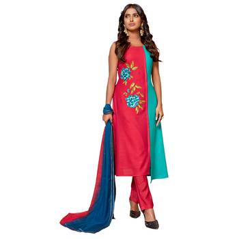 Multicolor embroidered jacquard salwar 1