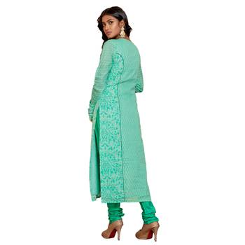 Green embroidered cotton salwar 2