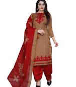Bronze Printed Blended Cotton Salwar