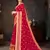 Red embroidered art silk saree with blouse