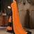 Orange plain georgette saree with blouse