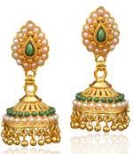 Green cubic zirconia earrings