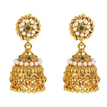 Green cubic zirconia earrings 1