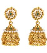 Green cubic zirconia earrings