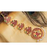 Beautiful Semi Precious Kemp Pearl Peacock Designer Tikka