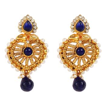 Blue cubic zirconia earrings 1