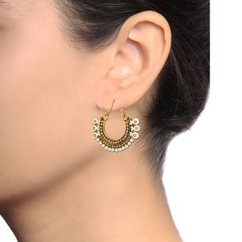 White cubic zirconia earrings 2