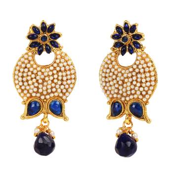Blue cubic zirconia earrings 1
