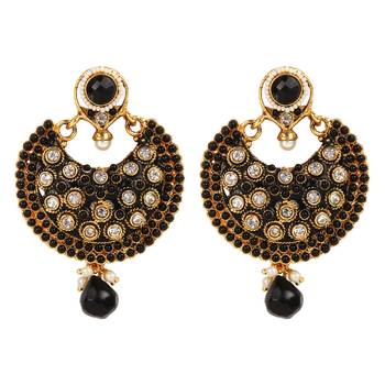 Black cubic zirconia earrings 1